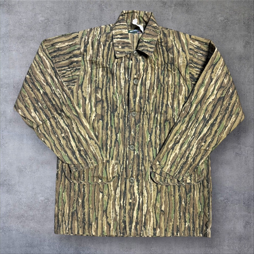 Vintage Realtree Shirt Mens Large Camo Long Sleeve Button Up Hunting Shacket‎